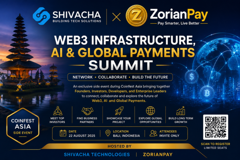 Future of Web3 Infrastructure & Global Payments Hosted by Shivacha Technologies & ZorianPay