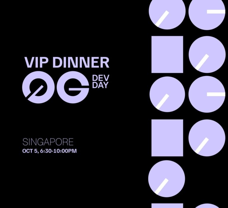 0G Dev Day VIP Reception Dinner