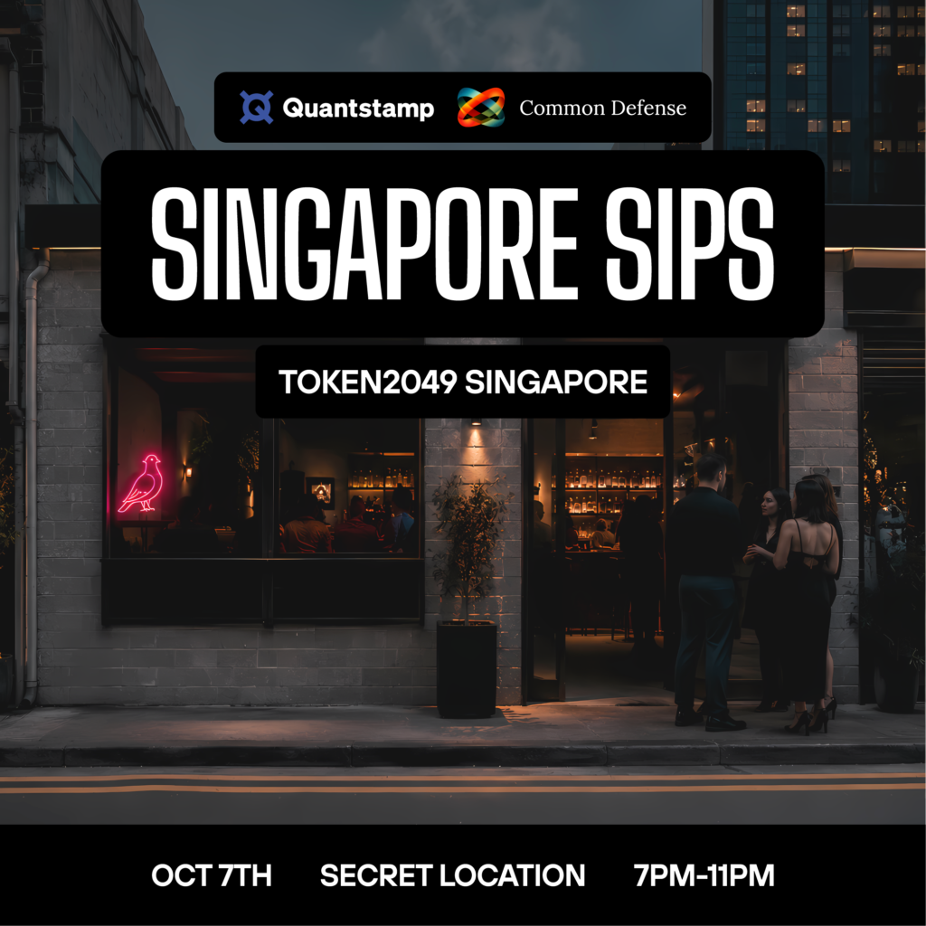 Quantstamp x Common Defense x Hypernative | Singapore Sips | TOKEN2049 Singapore