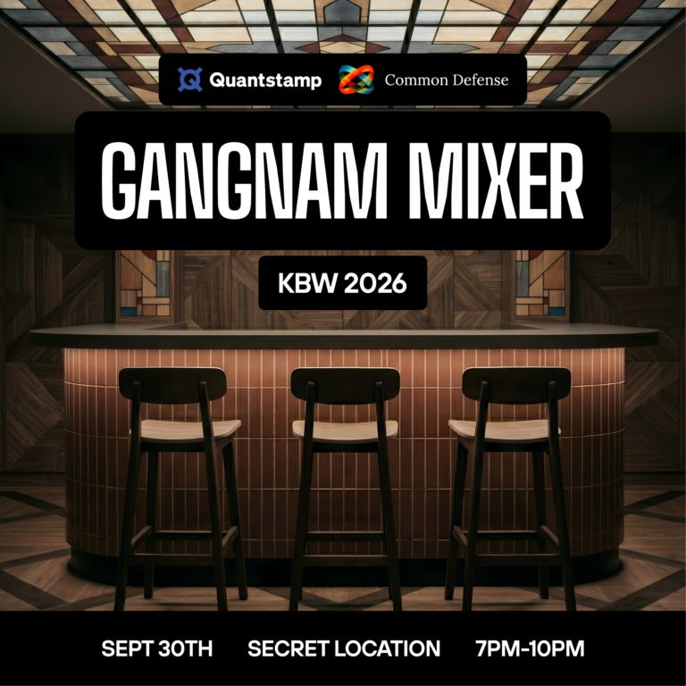 Quantstamp X Common Defense Gangnam Mixer | KBW 2026
