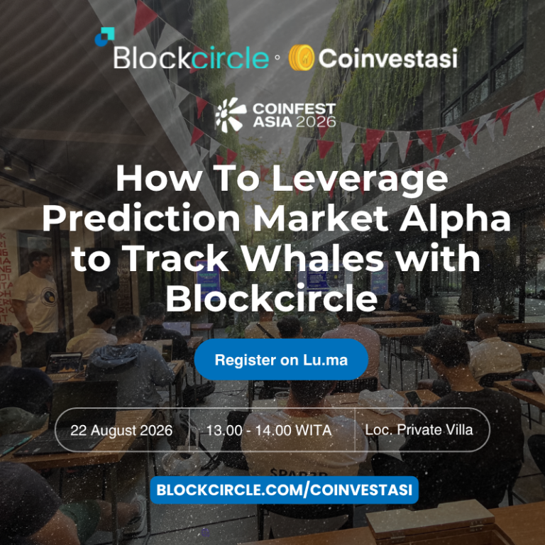 CRYPTO TRADING WORKSHOP | How To Leverage Prediction Market Alpha to Track Whales with Blockcircle | Coinfest 2026