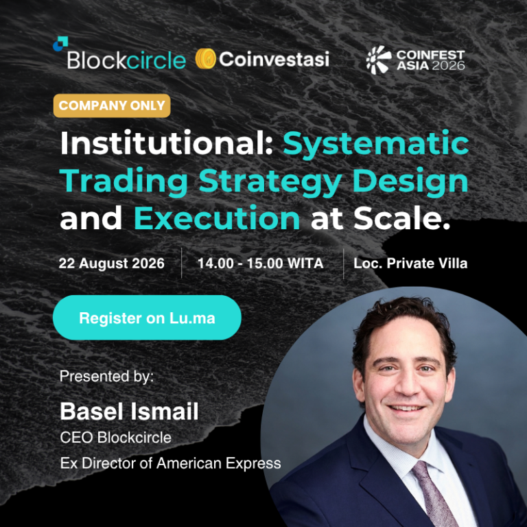 INSTITUTIONAL CRYPTO TRADING WORKSHOP: Systematic Trading Strategy Design and Execution at Scale | COMPANIES ONLY | Coinfest 2026