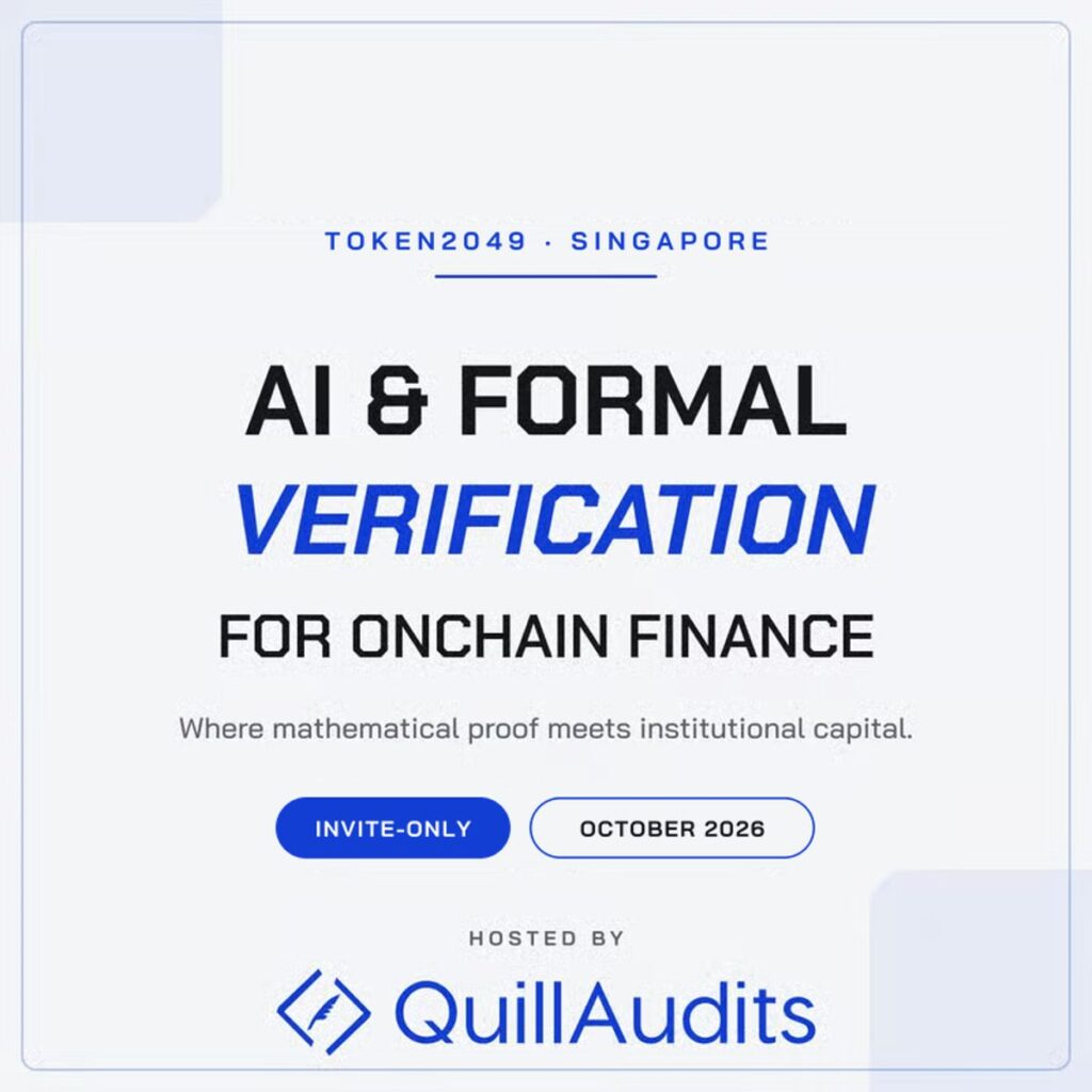 AI & Formal Verification for Onchain Finance | Token2049 Singapore