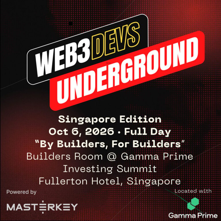Web3 Devs Underground | Singapore Edition — The Builders Room @ TOKEN2049 Week