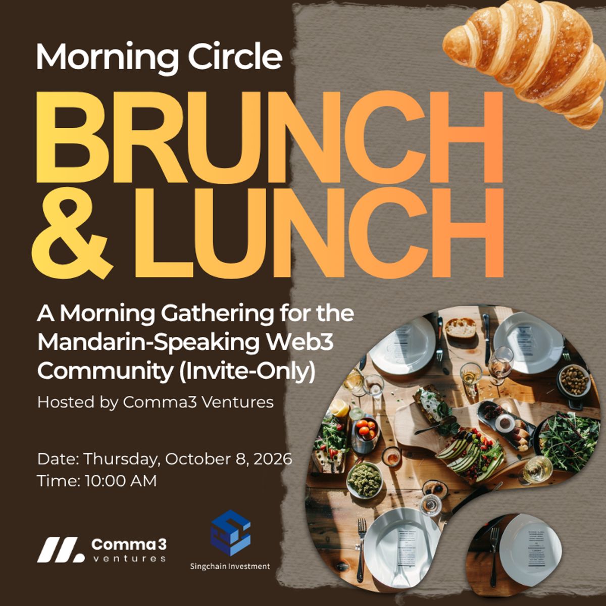 Morning Circle: A Morning Gathering for the Mandarin-Speaking Web3 Community (Invite-Only), Hosted by Comma3 Ventures