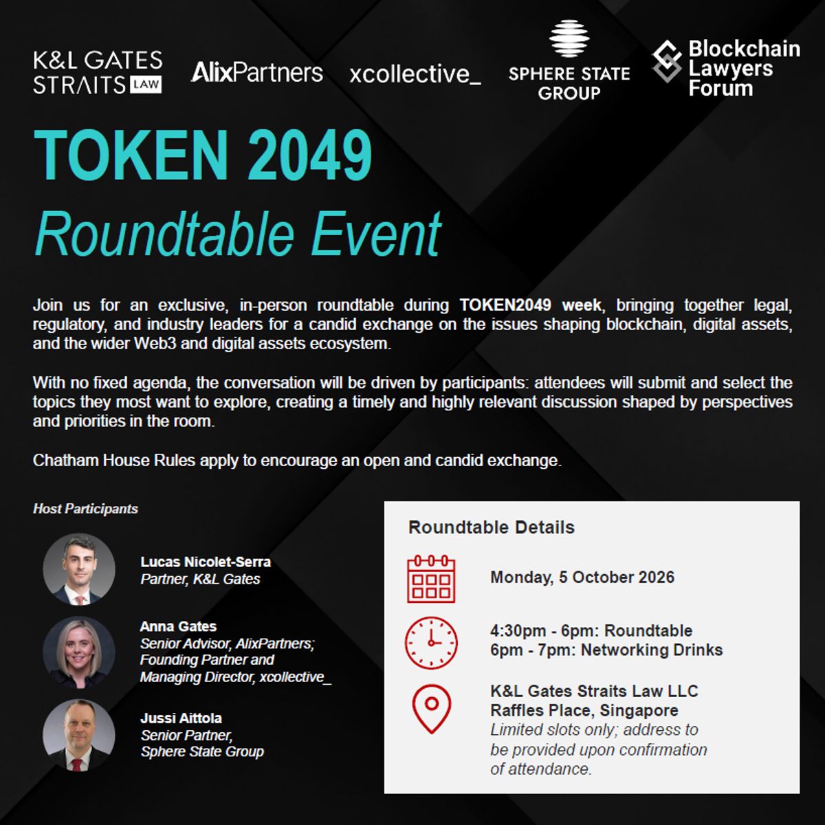 Roundtable during TOKEN2049 week in Singapore