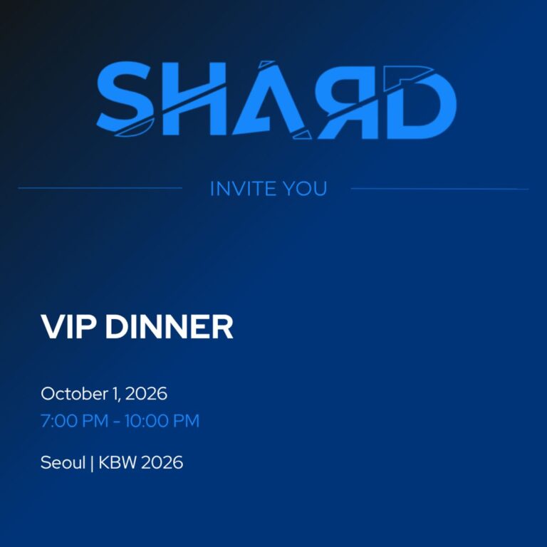 Shard VIP Dinner — Korea Blockchain Week 2026
