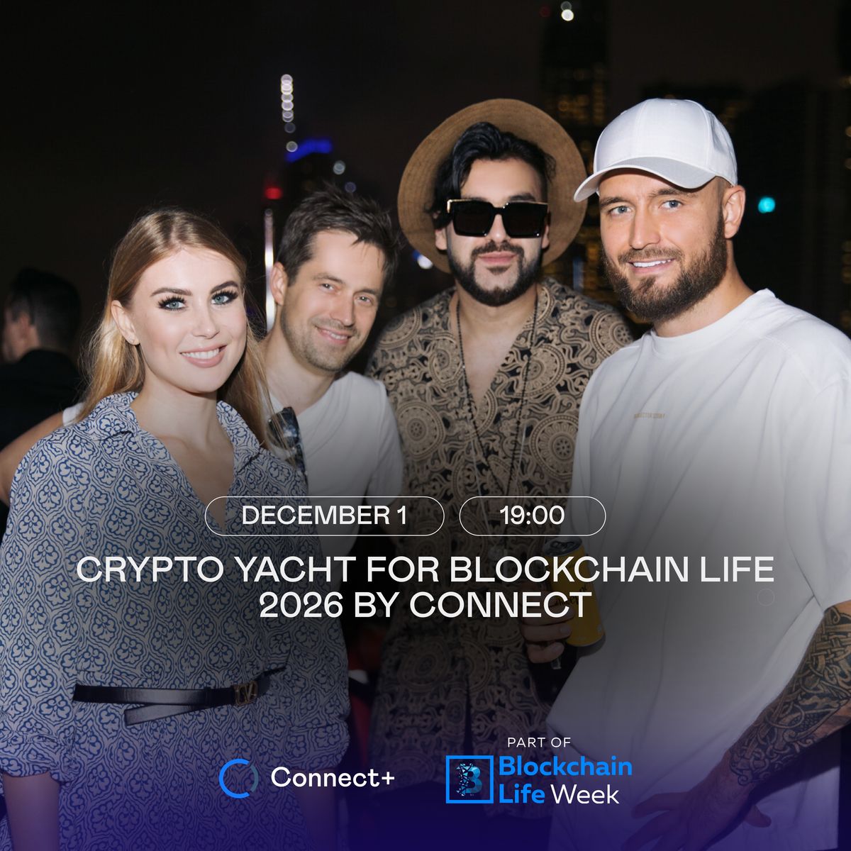Crypto yacht for Blockchain Life 2026 by Connect