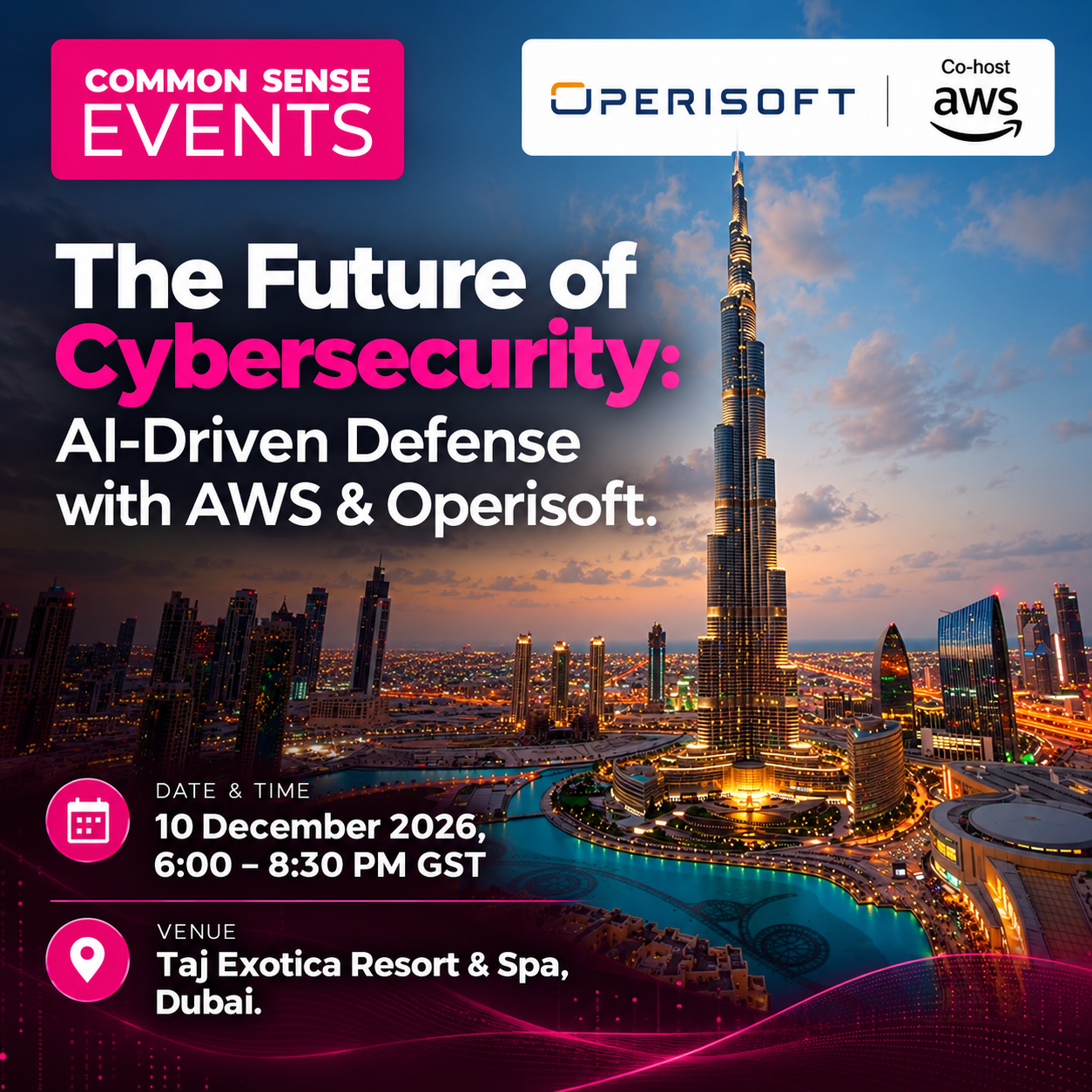 The Future of Cybersecurity event card, 10 December 2026, Dubai