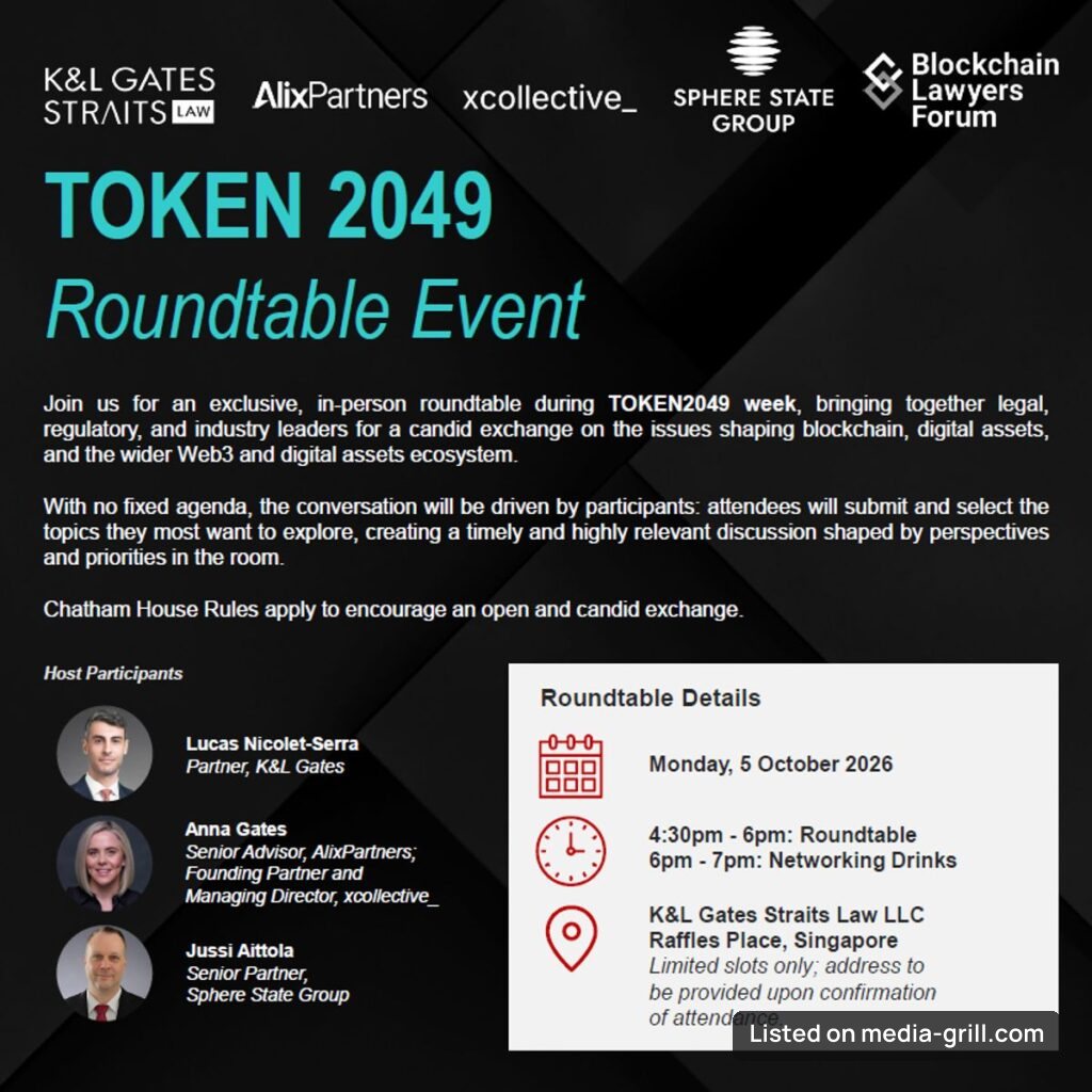 Roundtable during TOKEN2049 week in Singapore