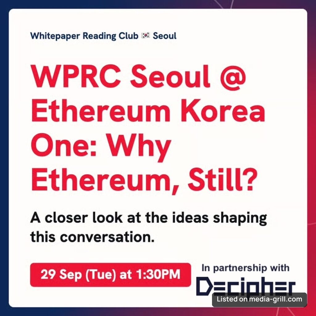 WPRC Seoul @ Ethereum Korea One: Why Ethereum, Still?