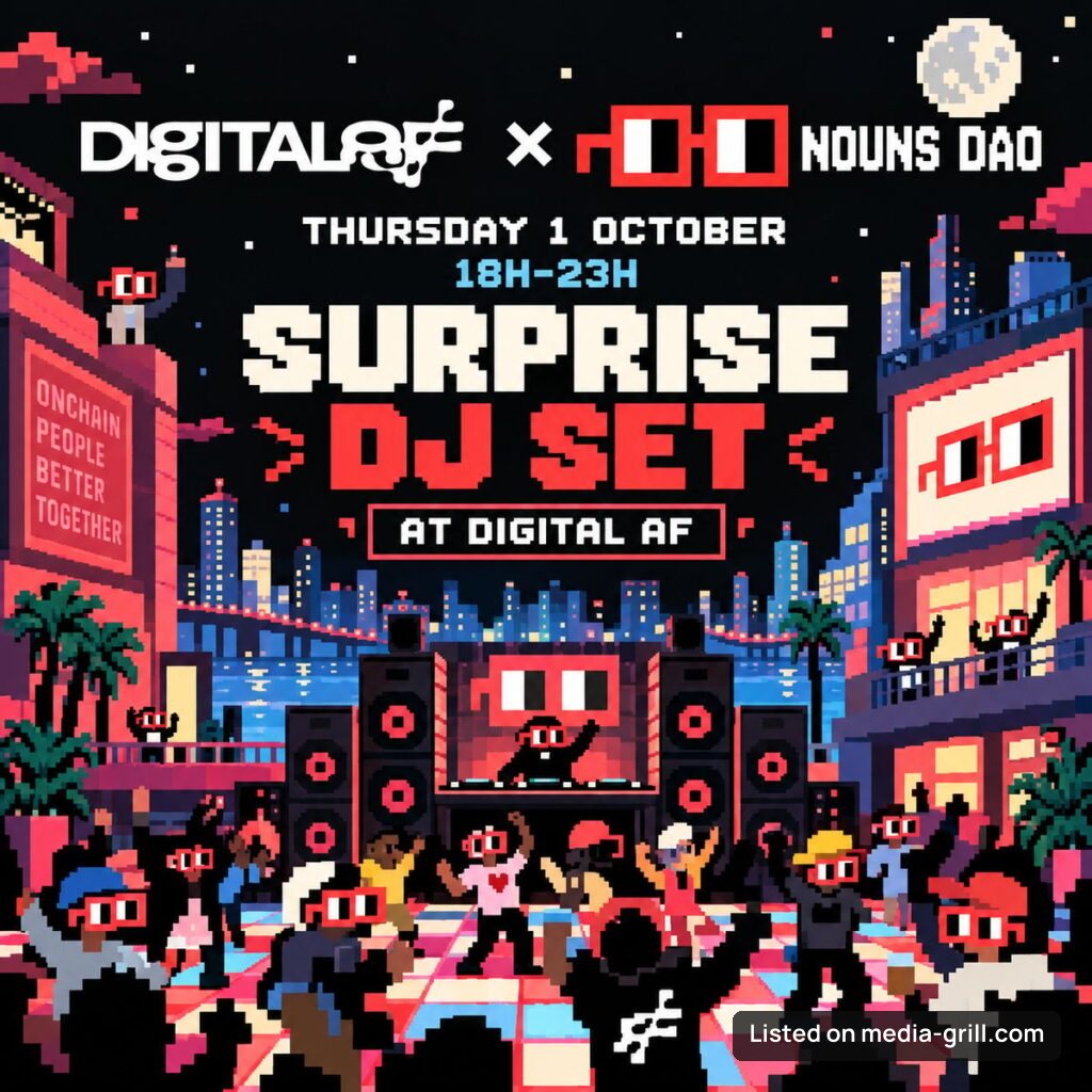 DIGITAL AF × Nouns DAO · Talks, Alternative Futures & Surprise DJ Set.