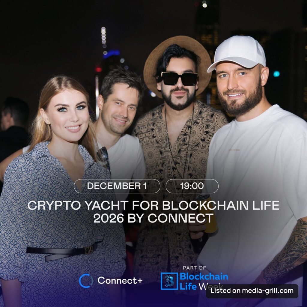 Crypto yacht for Blockchain Life 2026 by Connect