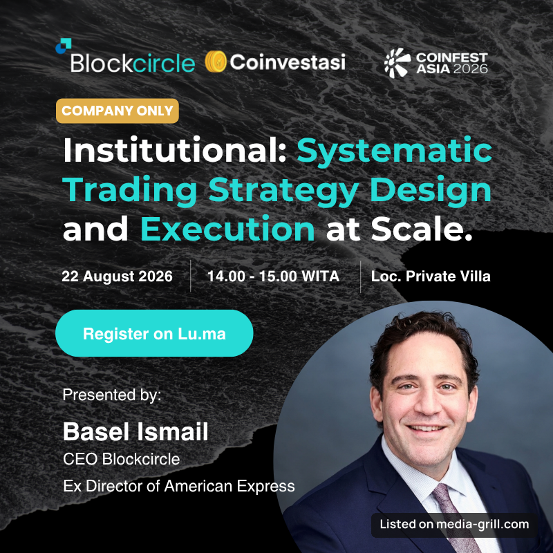 INSTITUTIONAL CRYPTO TRADING WORKSHOP: Systematic Trading Strategy Design and Execution at Scale | COMPANIES ONLY | Coinfest 2026